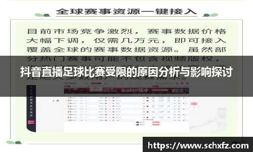 抖音直播足球比赛受限的原因分析与影响探讨